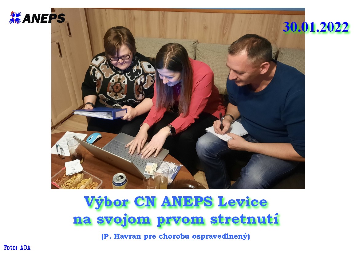 1. stretnutie výboru CN ANEPS Levice - 30.1.2022
